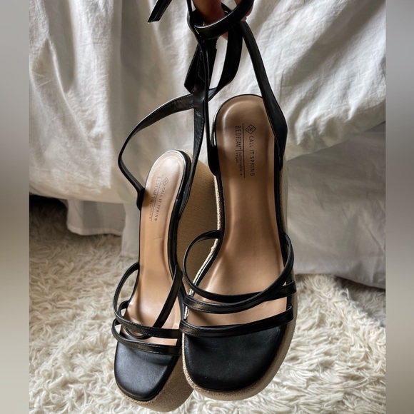 Strappy Wedge Sandals CALL IT SPRING size 8 - Picture 7 of 8